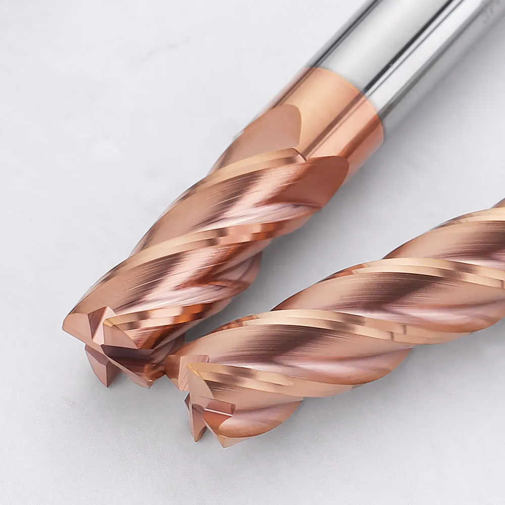 HRC55 Corner Radius End Mill Tungsten Carbide Steel CNC Milling Cutter Tool 4 Flutes Deg R0.2 R0.5 R1 Metal Router | Инструменты