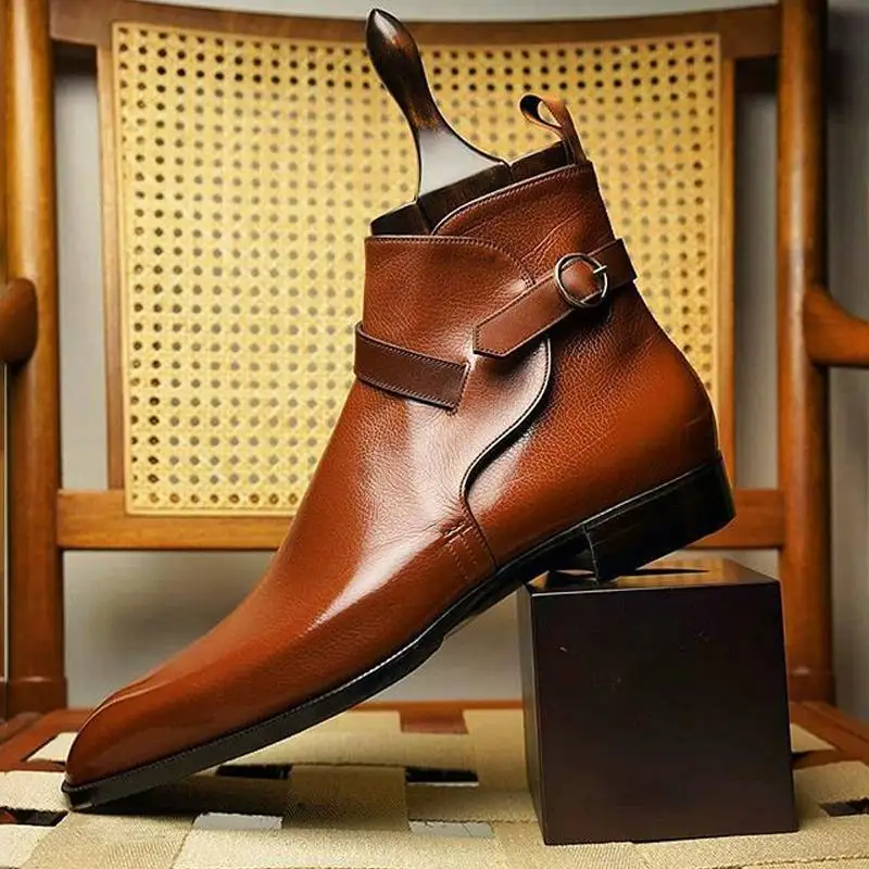 

Winter Fashion British Men Top Quality PU Leather Slip on Boots Breathable Chelsea Boots Male Casual Zapatos De Hombre HA895