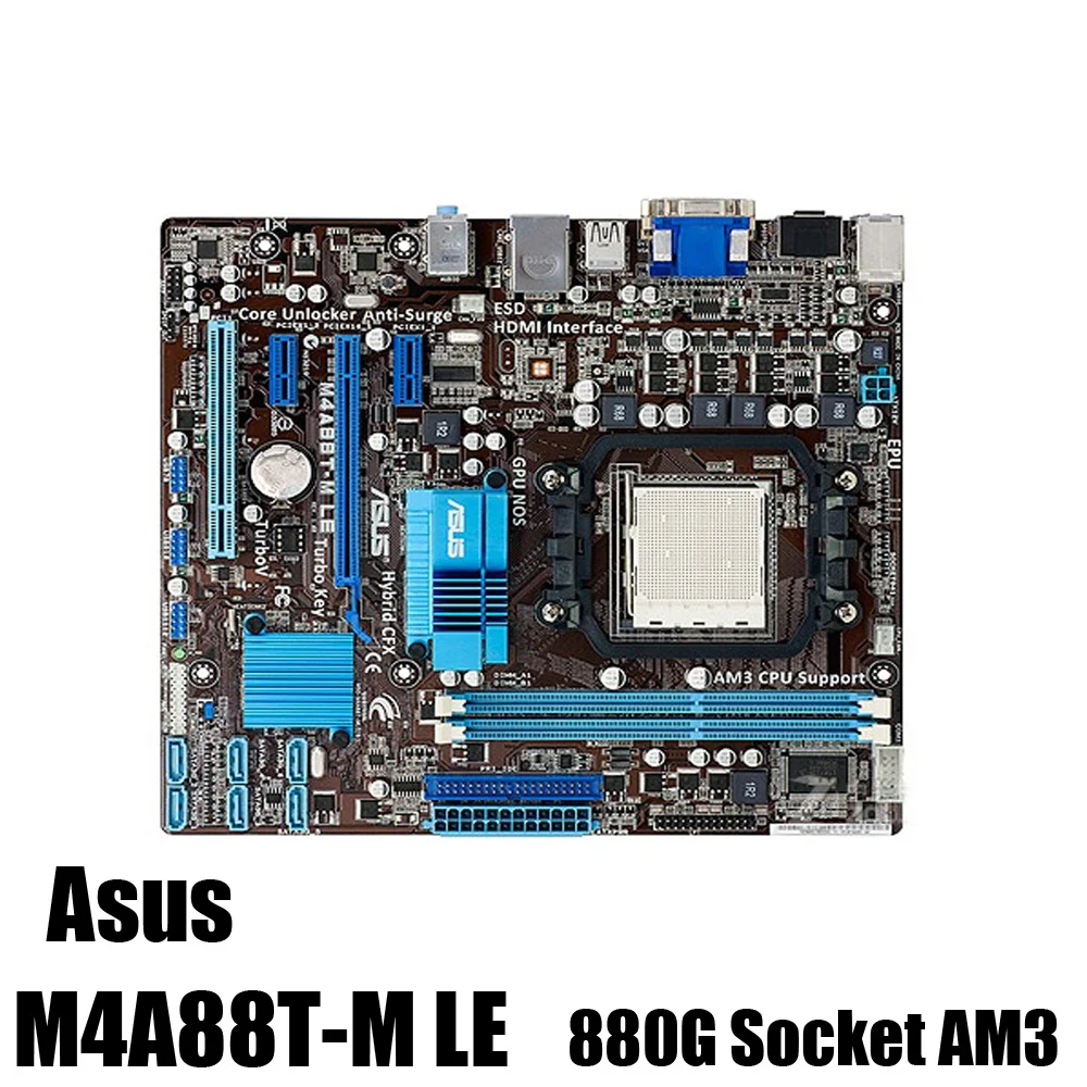 Материнская плата Asus M4A88T M LE 880G Socket AM3 DDR3 16G для Phenom II/Athlon II/Sempron 100 uATX оригинальная