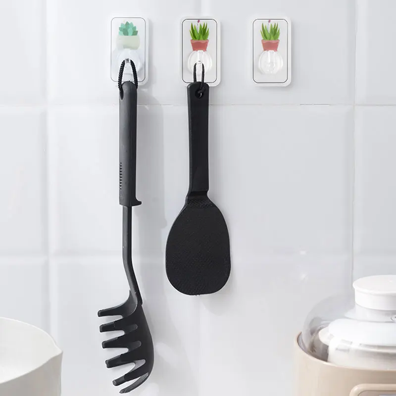 

Cactus Hook Simple And Fashionable Plant Forest Printing Seamless Hook Nail-free Punch-free Waterproof Hook Bathroom Accessories