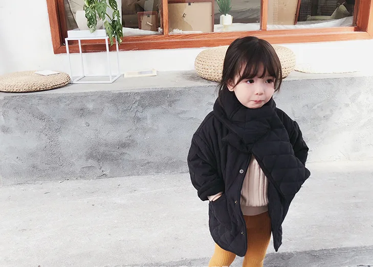 Одежда с хлопковой подкладкой для девочек очень мягкое бархатное плотное пальто