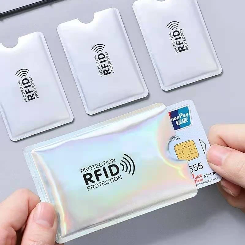 Чехол-накладка для банковских карт универсальный с Rfid-блокировкой алюминиевый NFC