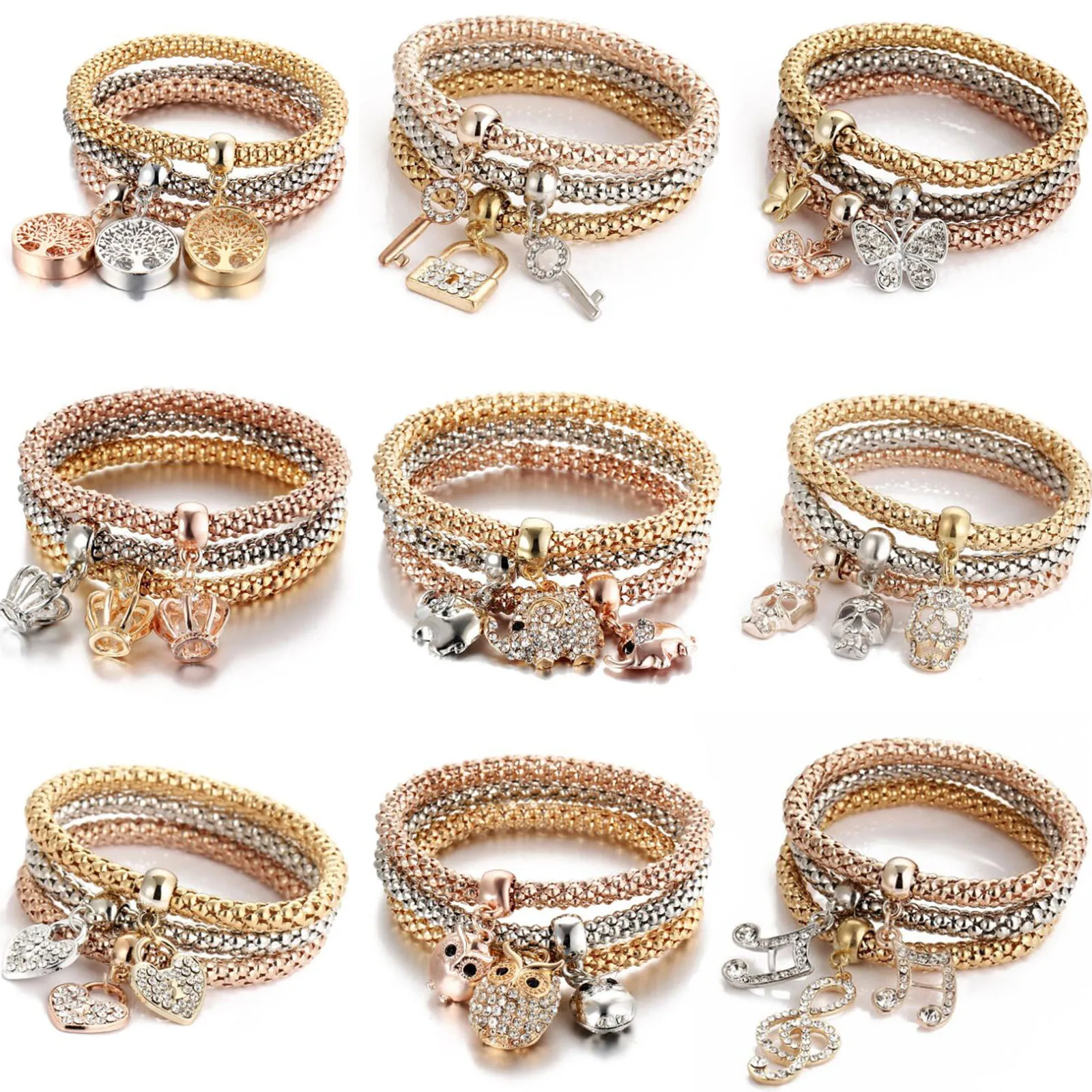 WKOUD Модные украшения Для женщин Кристалл Бабочка в форме сердца музыкальные ноты