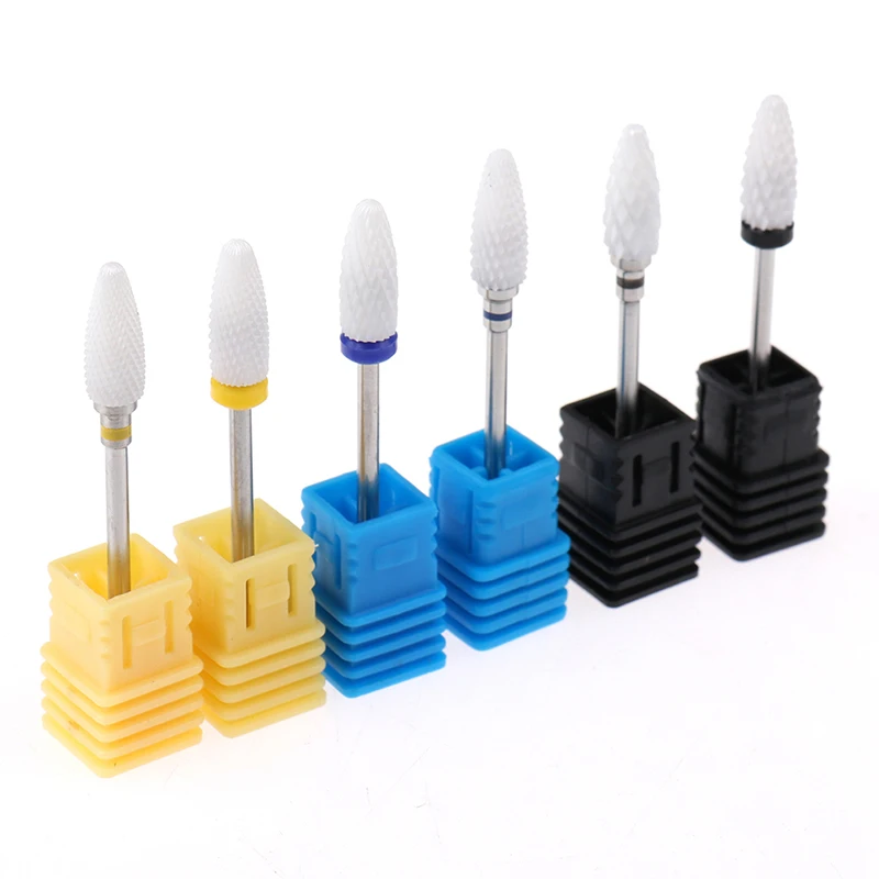 

1 Pc Electric Ceramic Grinding Head Nail Drill Bits Colorful Mixed Size Ceramic Electric Nail Mills Cutter For Machines