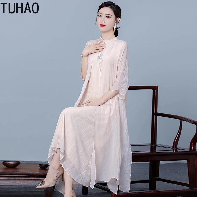 TUHAO костюм из двух частей в китайском стиле платье большого размера 3XL 2XL