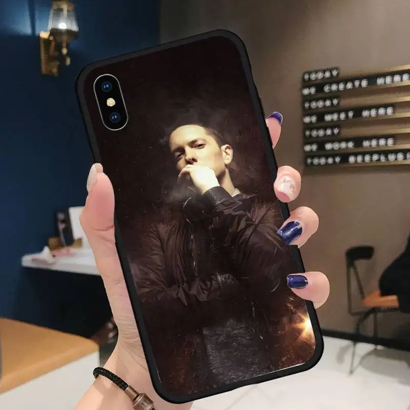 

Hip Hop Rapper Eminem rap Phone Case for iPhone 11 12 pro XS MAX 8 7 6 6S Plus X 5S SE 2020 XR