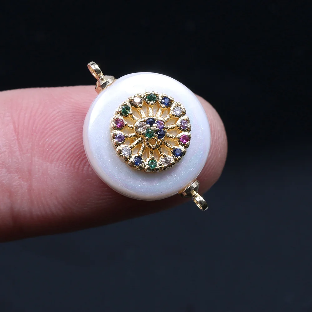 Новые Натуральные жемчужные бусины коннекторы из сплава декоративные подвески