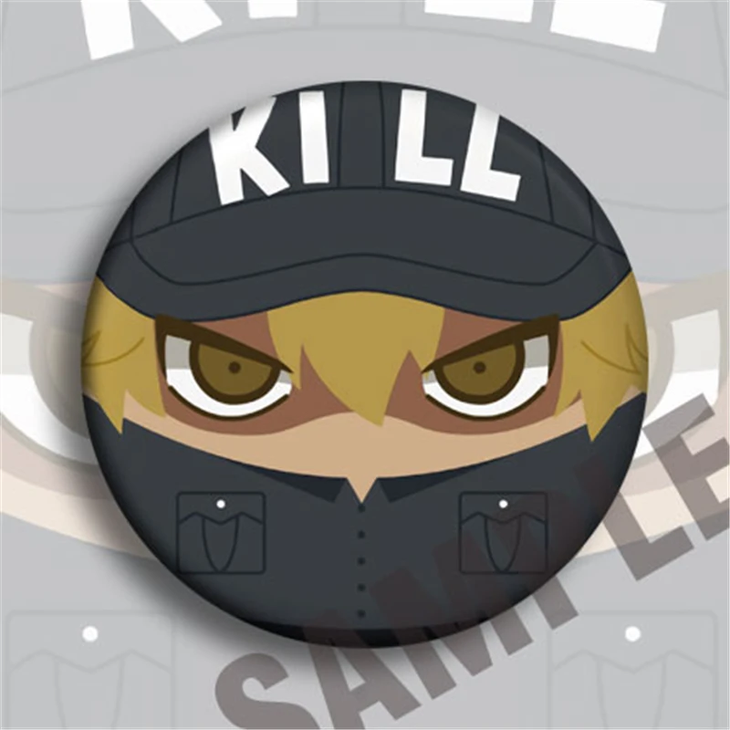 58 мм классные японские Мультяшные клетки на работе Cos значок коллекция рюкзаки