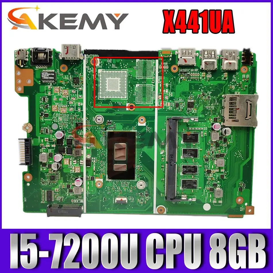 

Материнская плата X441UA I5-7200U CPU 8GB RAM для ASUS X441UA X441UV X441UB X441UQ X441U A441U F441U, материнская плата для ноутбука протестирована полностью