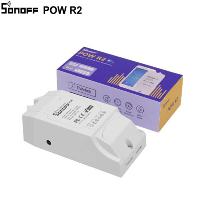 Sonoff Pow R2, 15A измеритель энергии, монитор, беспроводной переключатель Wi-Fi с функцией разделения времени, пульт дистанционного управления, Умный домашний модуль