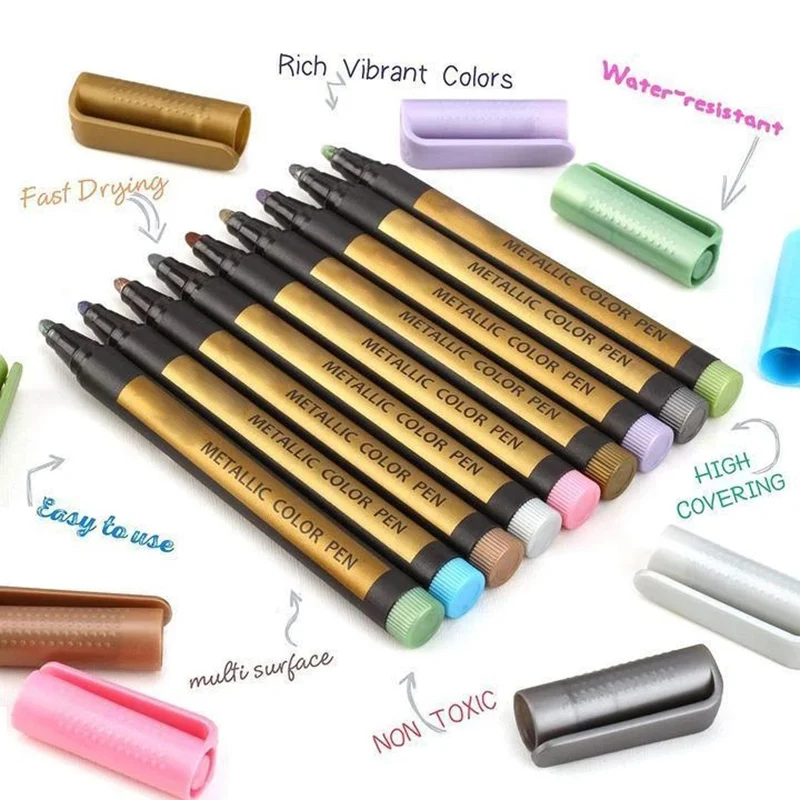 

10pcs 2MM Tip Pen Marker for Crafts DIY Card Making Photo Album Painting DJA99