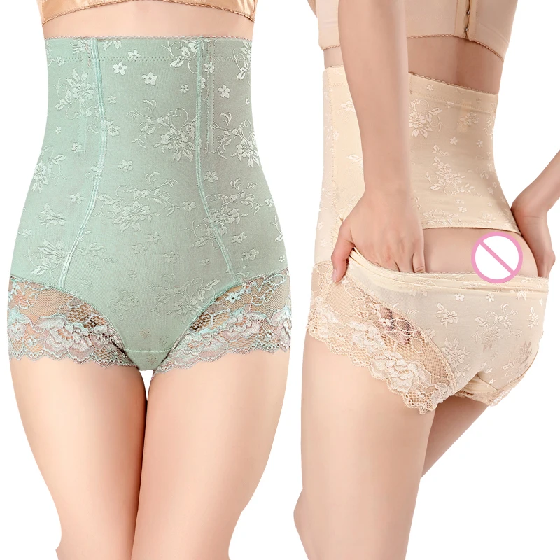 Задняя снять послеродовой плоский живот для коррекции фигуры трусики Высокая