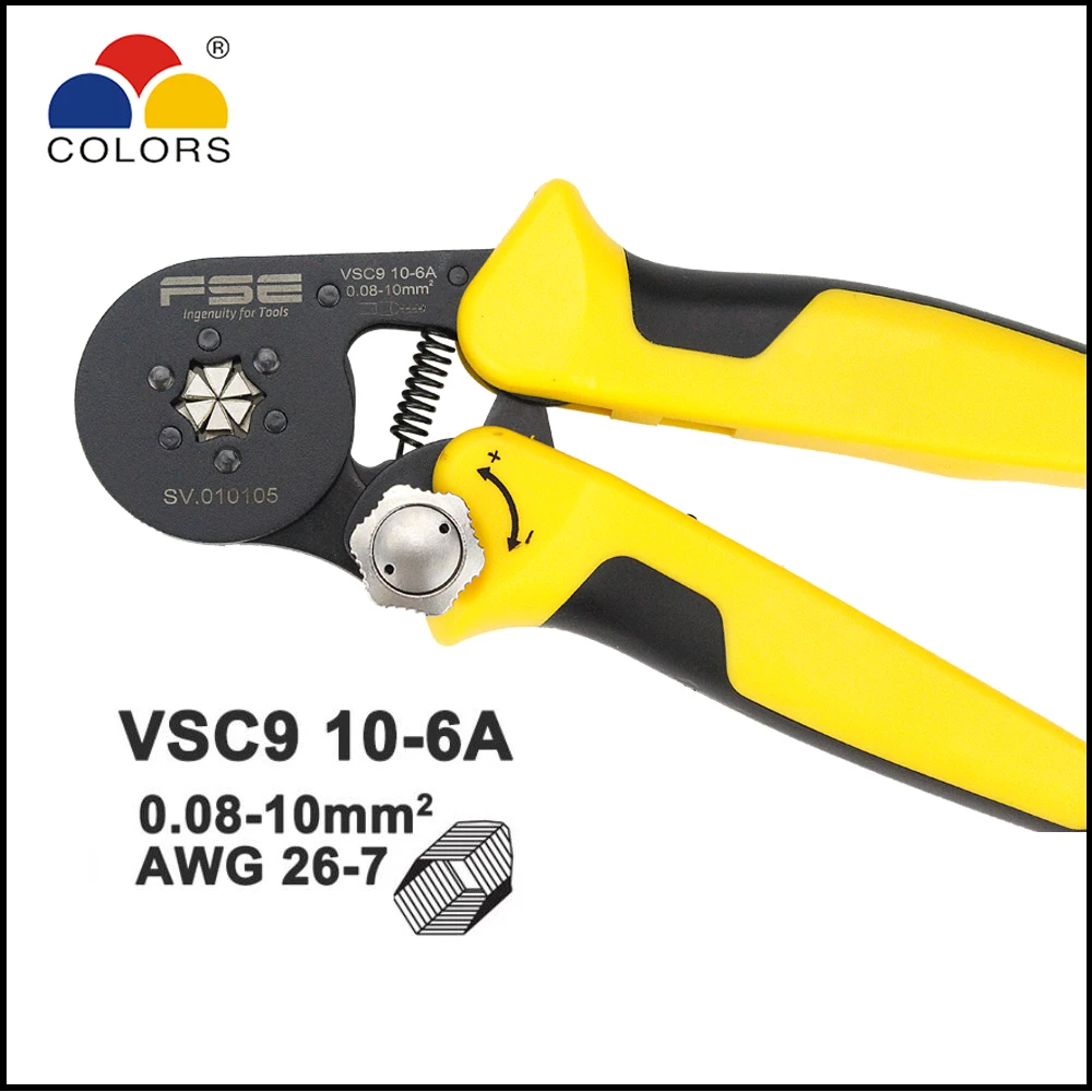 VSC9 10 6A мини тип саморегулирующиеся обжимные плоскогубцы FASEN инструмент AWG26 7 0 08 10mm2