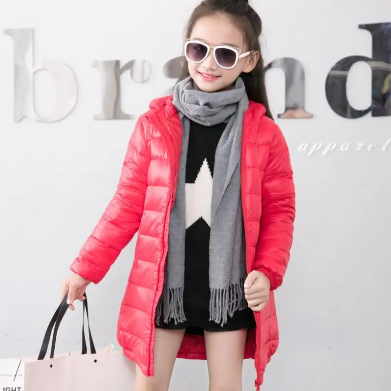 2020 новая зимняя модная детская куртка для девочек Детская на белом утином пуху
