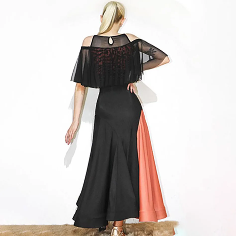 Женское боди для латиноамериканских танцев лоскутное юбка леопардового цвета