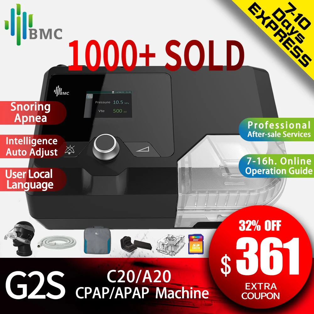 BMC Новое поступление CPAP Машина G2S C20/A20 домашнее Медицинское Оборудование для сна