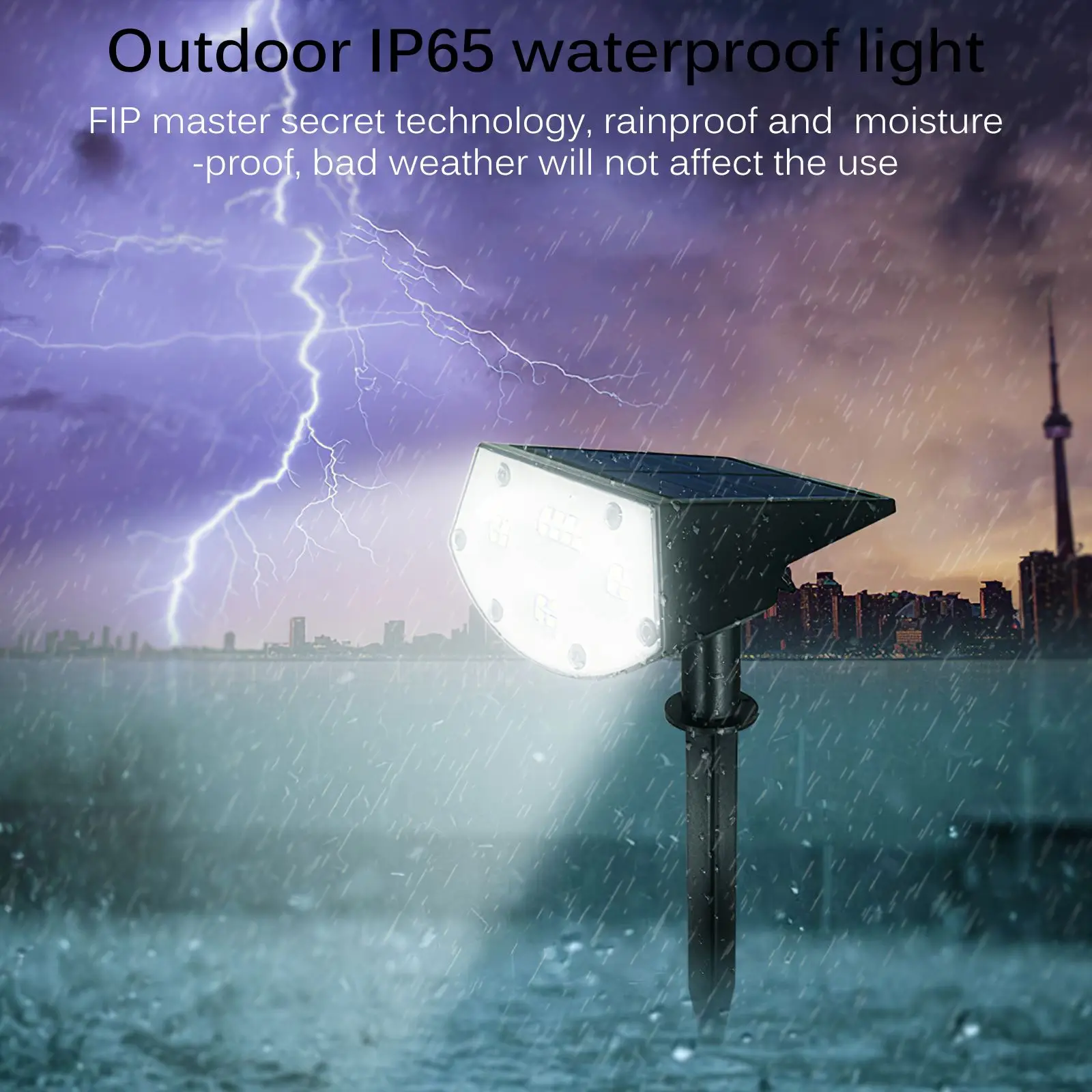 

Водонепроницаемый садовый фонарь на солнечной батарее, IP65 Водонепроницаемый ландшафтный светильник с светодиодный яркими светодиодными б...