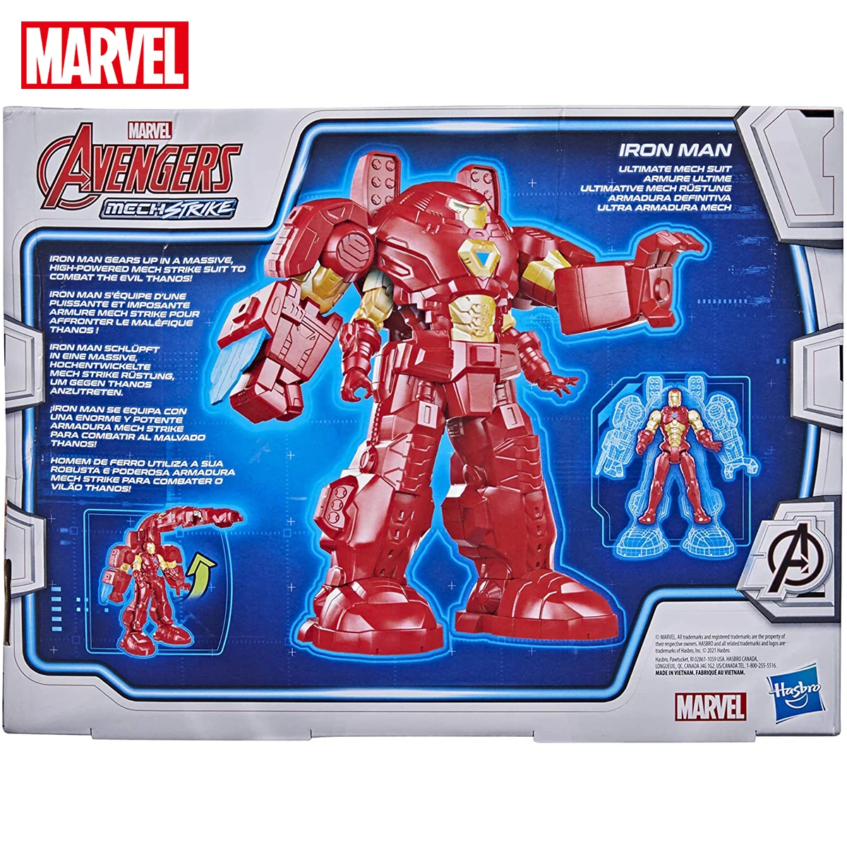 

Marvel Avengers Iron Man Mech Strike 8-inch Action Figure Toy Ultimate Mech Set Limited To Children Over 4 Years Old F1668