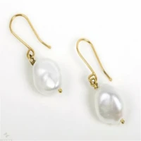 10 11mm natural white baroque south sea pearl earring accessories elegant aaaa irregular fashion delicate personality