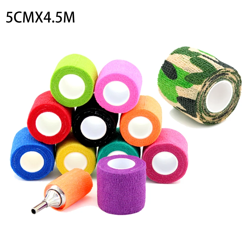 

10pcs/pack disposable tattoo self-adhesive elastic bandage tattoo machine grips cover wrap tape tattoo supplies accessories