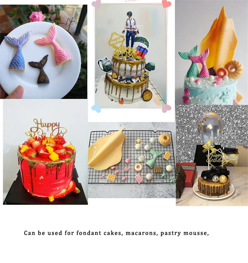 Съедобный золотой порошок для торта мусс торт помадка макарон шоколад украшение