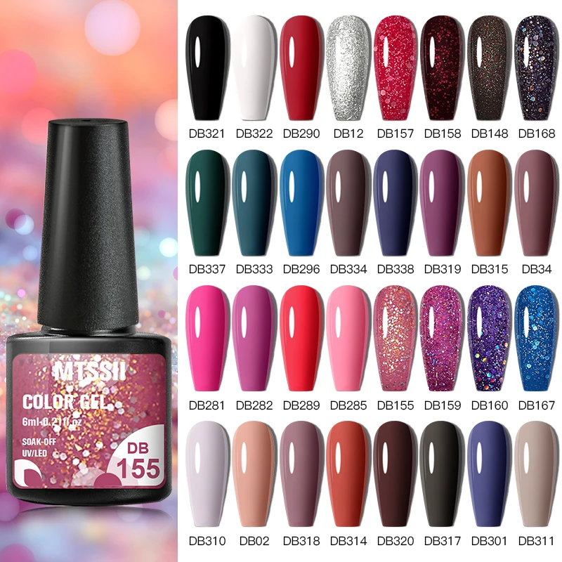 

Mtssii Color Gel Polish Varnish Autumn Winter Series 130-Colors New UV Gel Nail Polish Nails Art Manicure Nails Semi Permanent
