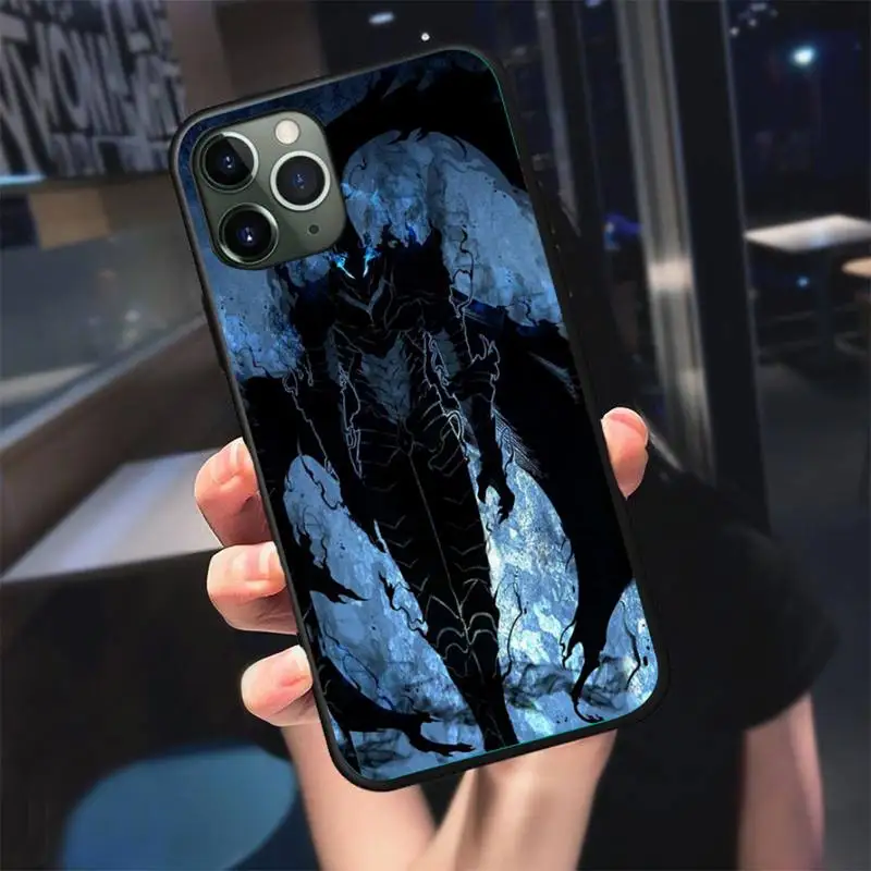 

YNDFCNB Solo Leveling Phone Case For Black-Iphone 5 5s se 6 6s 7 8 11 12 X Xs Xr Pro Plus Max Mini Cover