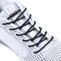 elastic shoe laces round metal lock outdoor sneakers no tie shoelaces suitable for all kinds of shoes unisex lazy lace 1 pair