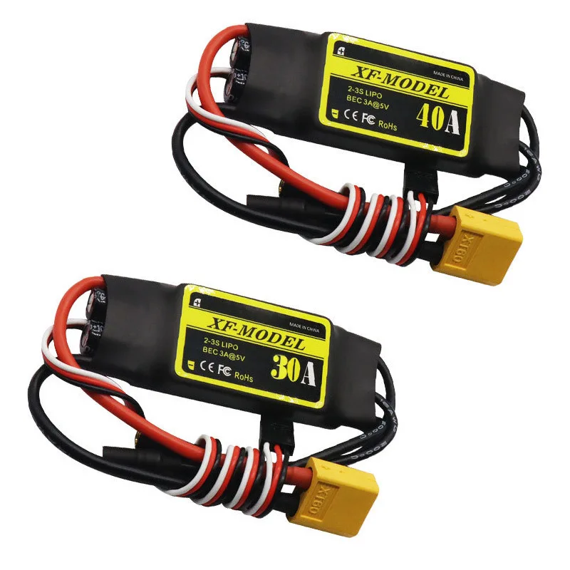 1 шт. XF30A XF40 30A 40A бесщеточный ESC T / XT60 разъем для SU27 радиоуправляемого самолета EPO