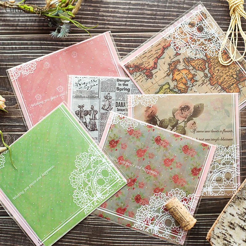 2019 с цветочным и буквенным веленевая писчая бумага без бумажные наклейки для