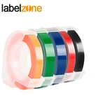 5 шт. 6 мм * 3 м совместимые разноцветные 3D пластиковые этикетки DYMO для изготовления этикеток для тиснения для DYMO 1610129651880 Motex e101
