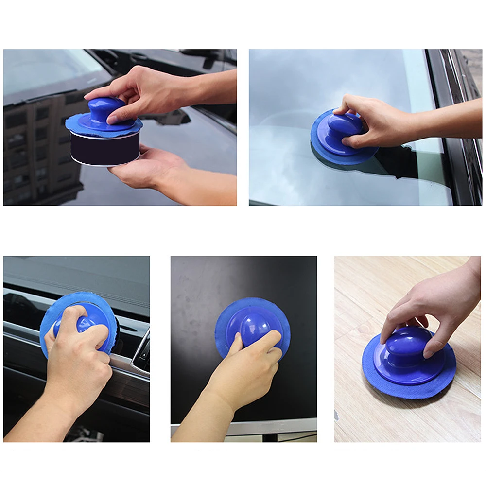 

Microfiber Wax Applicator Pad 1pcs 5" Diameter Ultra soft Microfiber with Finger Pocket Polish Car Wax Apply Remover Buff Pads