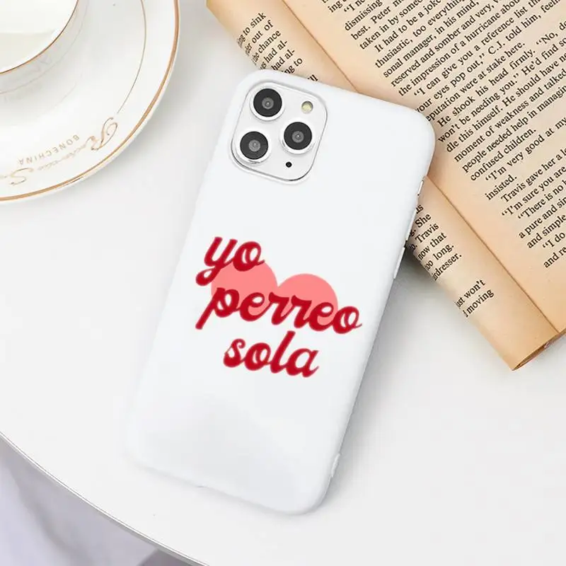 

Yo Perreo Sola Bad Bunny Maluma Phone Case Candy Color White for iPhone 11 pro XS MAX 8 7 6 6S Plus X 5S SE 2020 XR