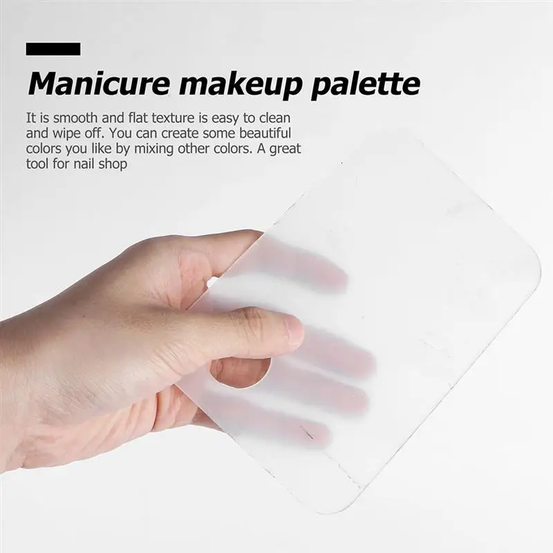 

2 Sets 4pcs Transparent Acrylic Palettes Nail Makeup Palettes Nail Makeup Tool Dead Skin Pusher Nail Art Tool For Women Ladies
