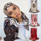 Шарф женский шелковый с принтом, квадратная Шейная Hijab шарф Мусульманский 90*90 см, шифоновая шаль с запахом, шарф, кашне парео