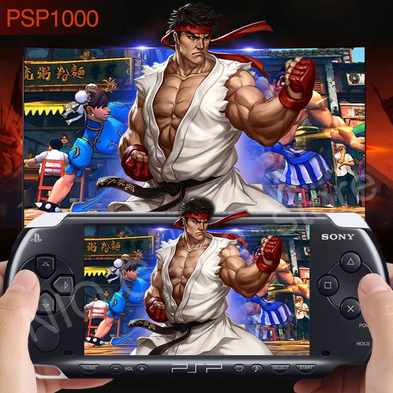 Оригинальная игровая консоль Sony psp 1000 портативная PSP для gba двойная аркадных игр FC