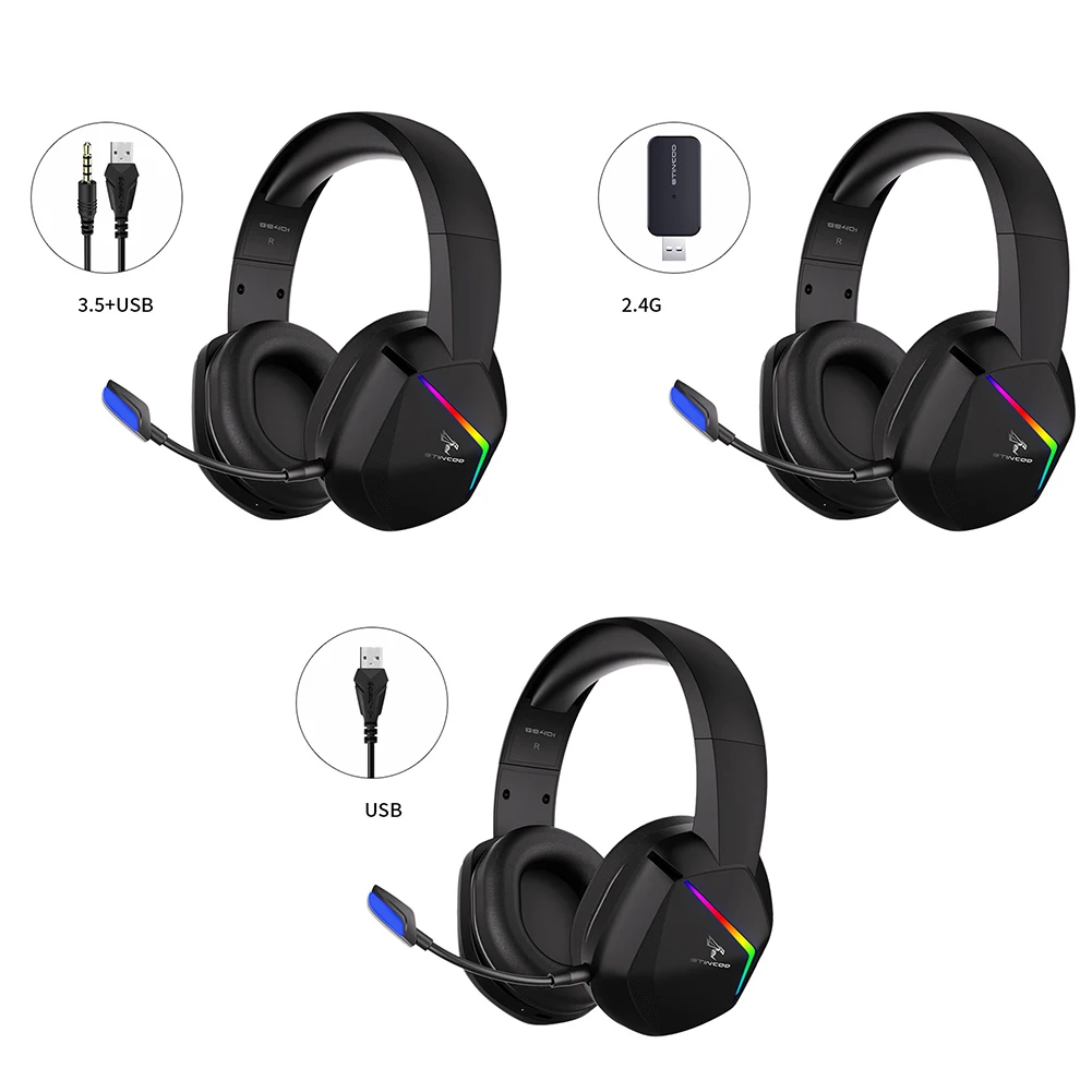 Проводные Беспроводные наушники SOMIC GS401 3 5 мм USB 7 1 2 4G игровая видеогарнитура с