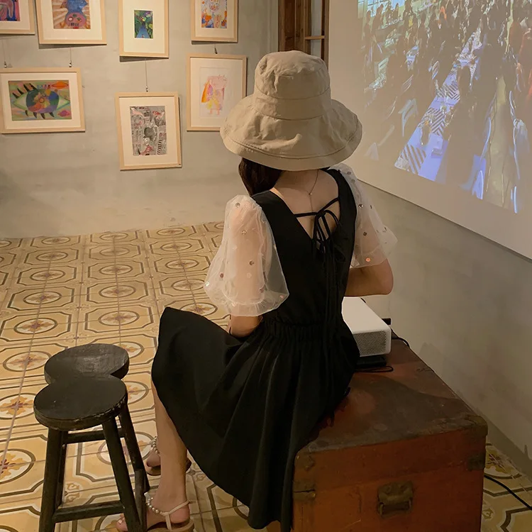 Корейская версия летняя женская одежда новинка 2020 платье большого размера и