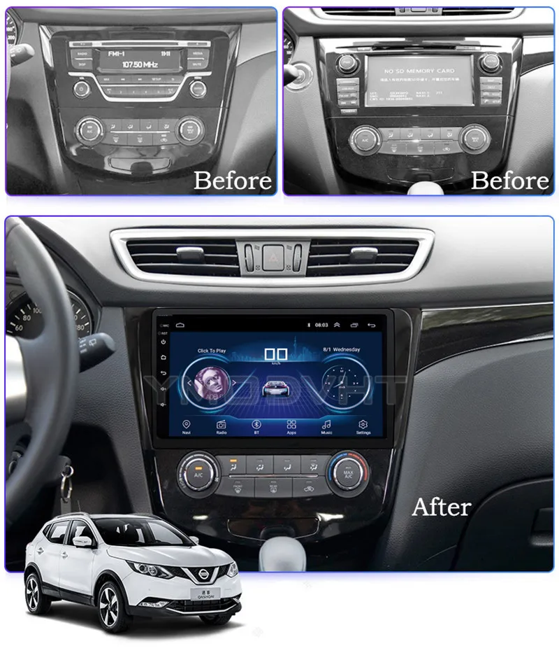 10 1 дюймовый IPS и 2.5D сенсорный экран Android 8 автомобильный DVD GPS навигатор для Nissan Qashqai