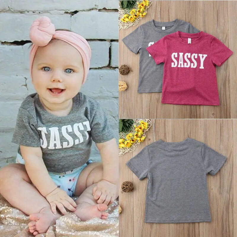 

1PC Newborn Baby Kids Clothes Children Summer T-Shirts Infant Baby Boys Girls Letter Print T-Shirt O neck Short Sleeve Tees