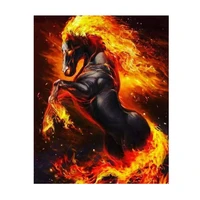 patch diy patches iron ons horse fire stickers for clothes heat tranfer clothing accessories fashion pattern free shipping