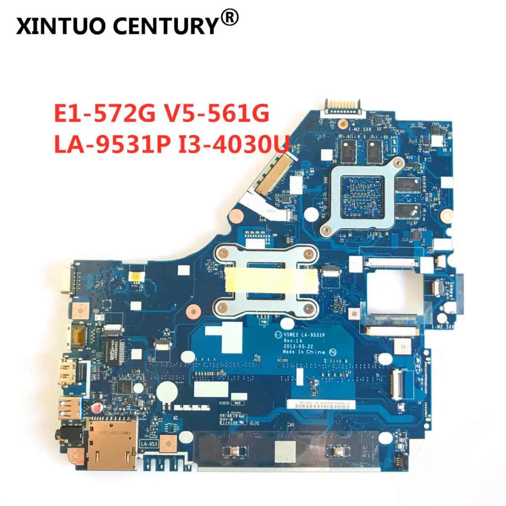 Bestellen NBV9E11001 NB.V9E 11,001 V5WE2 LA-9531P Für ACER E1-572 E1-572G V5-561G Notebook Motherboard CPU I3 4010U/4030U 100% Test Arbeits