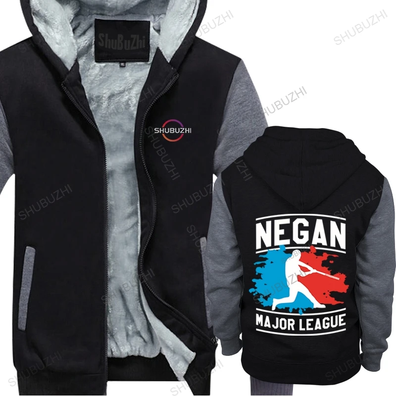 

new brand cotton man fleece hoody winter jacket NEGAN MAJOR LEAGUE warm coat pullover mans shubuzhi hooded sweatshirt fashion