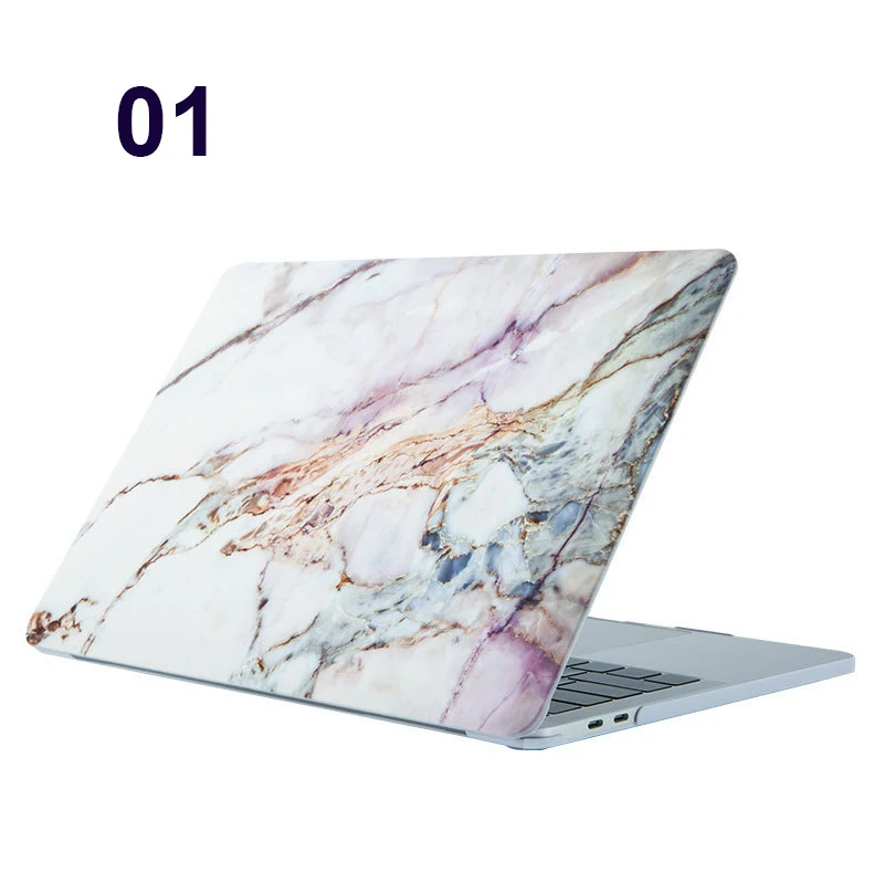 Мраморный чехол для ноутбука APPle MacBook Pro Air retina 11 12 13 15 Mac Book 15,4 13,3 дюймов с сенсорной панелью - Цвет: 01