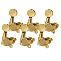6 pieces string tuning pegs tuners enclosed round button for acoustic guitar accessories 6r gold