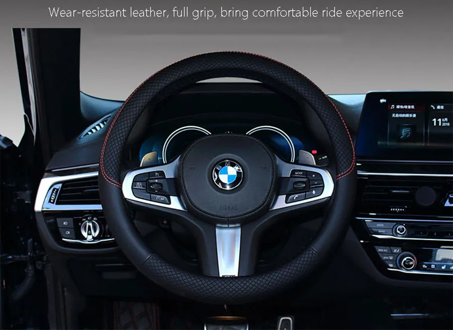 WLMWL кожаный чехол на рулевое колесо для Geely все модели Emgrand EC7 X7 FE1 автомобильный аксессуар автостайлинг