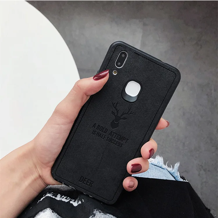 Олень чехол для Vivo Y93 Y91C Y91 Y95 Y97 Y3 Y17 Y83 Y85 Y81 Y81S Y79 Y75 Y71 Y67 Y66 Y65 V11 V11i V15 Pro S1 Z3i Z5X V5 V9 - Цвет: black deer
