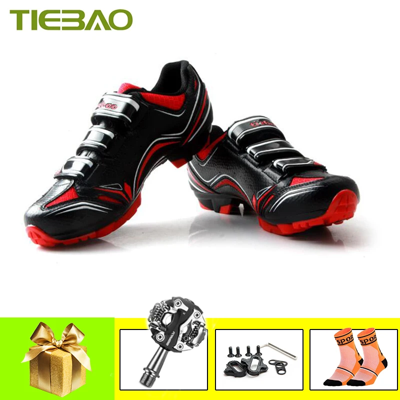 

Tiebao Men Mountain Bike Sapatilha Ciclismo Mtb Spd Pedals Shoes Breathable Self-locking Bicycle Riding Ciclismo Triathlon Shoes