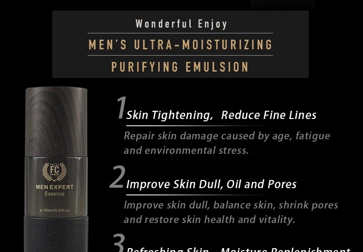 Men's Mineral Clay Oil Control Suit face cream face serum cleanser moisturizing non-greasy skin care three sets face toner Male