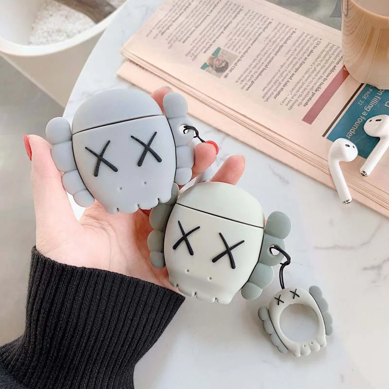 Брендовый чехол KAW Crab AirPods с мультяшным рисунком для bluetooth наушников 1/2 поколения